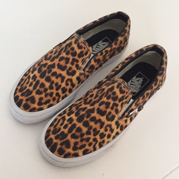 leopard print slip on vans